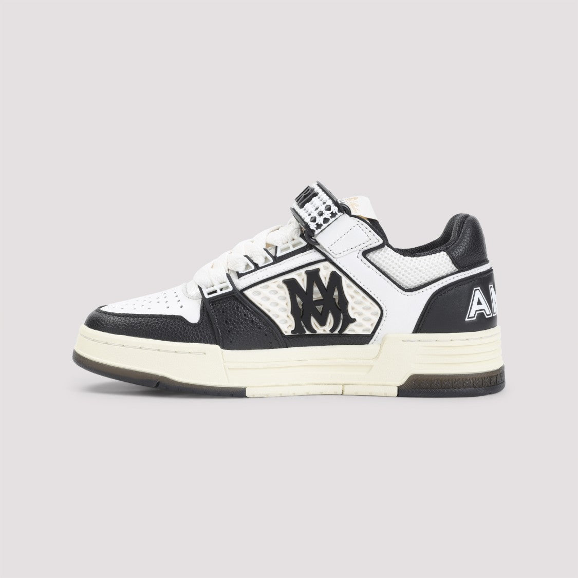 Amiri Low-Top Leather Sneakers With Textured Panels And Bold Branding