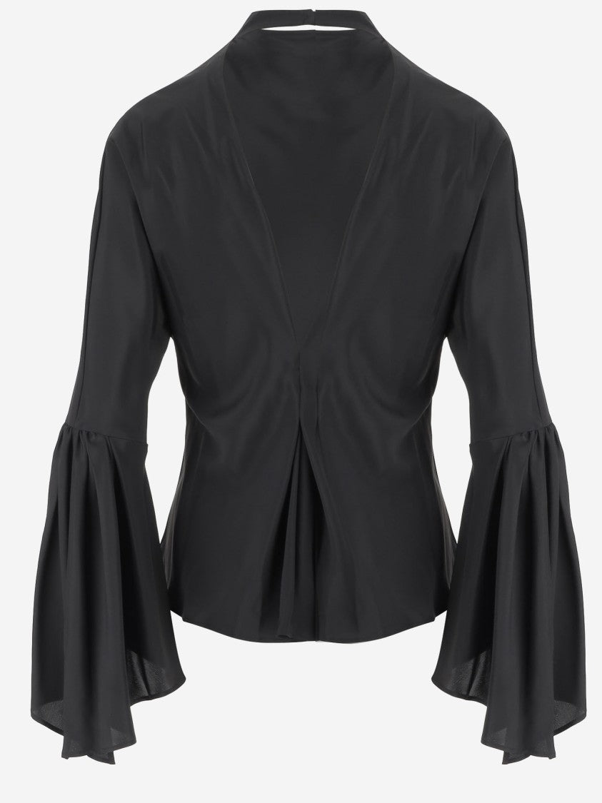 Pinko Blatz Blouse In Acetate And Silk