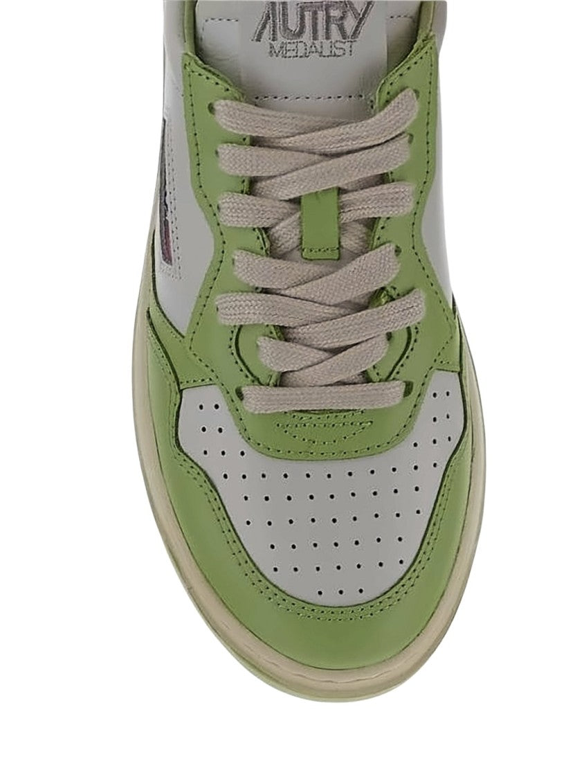 Autry Perforated Low-Top Sneakers With Smooth Leather Panels