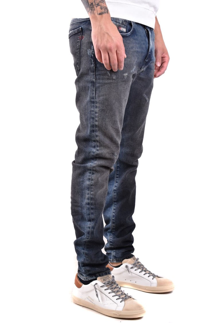 Diesel Blue Cotton Distressed Jeans