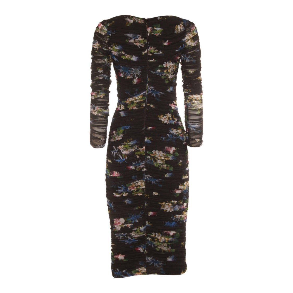 Blumarine Fitted Midi Dress With Ruched Detailing