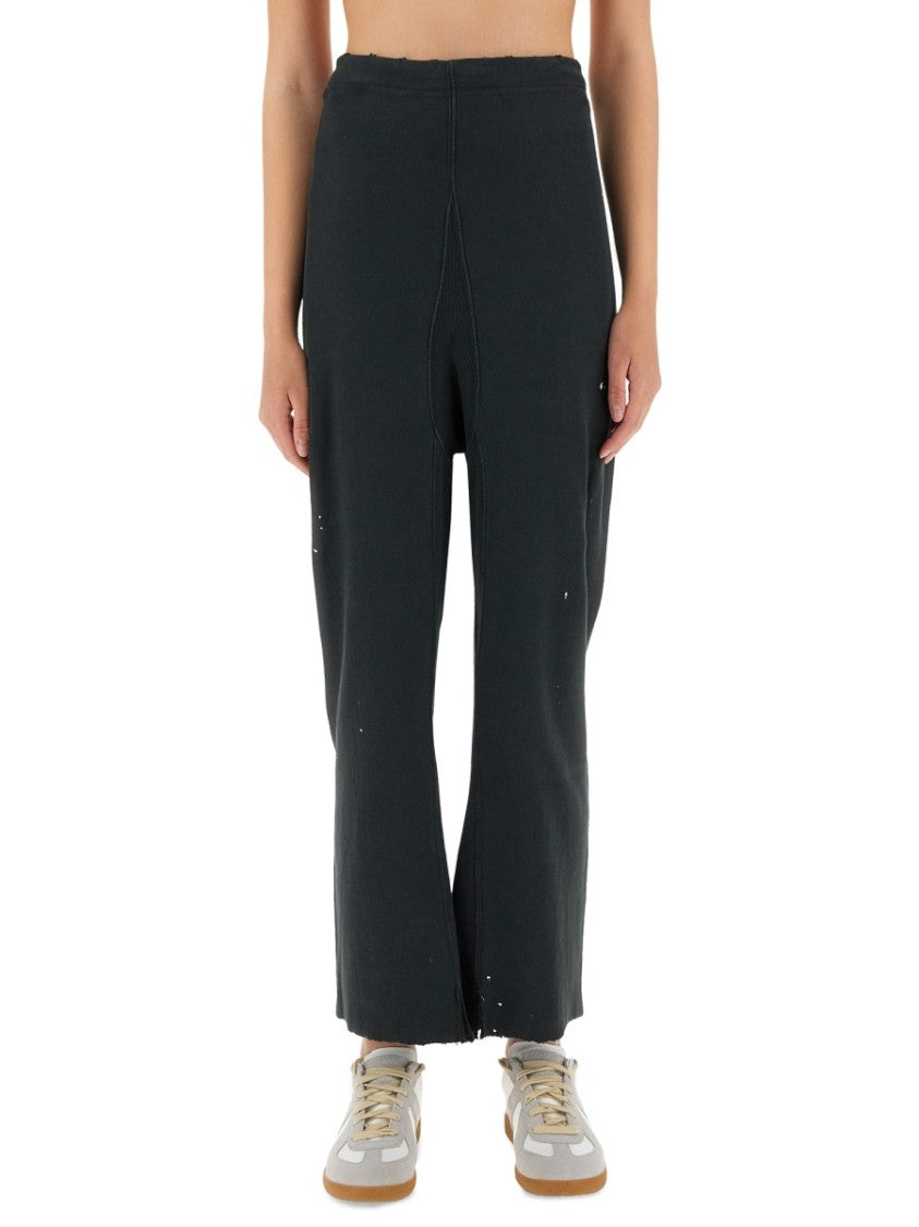 Maison Margiela Relaxed-Fit Cotton Pants With Distressed Hem