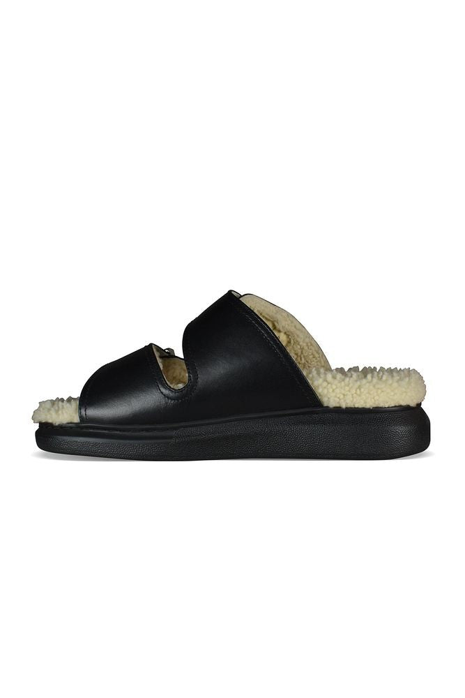 Alexander Mcqueen Shearling-Lined Slides