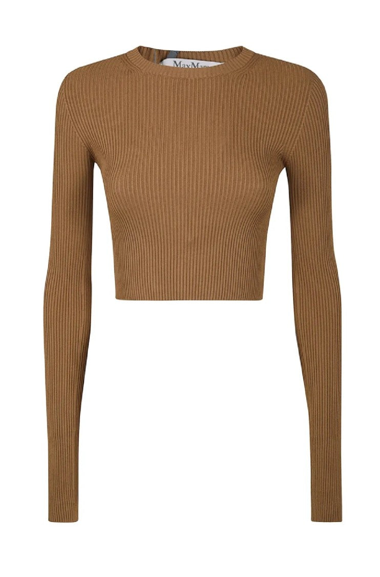 Max Mara Cropped Long-Sleeve Top