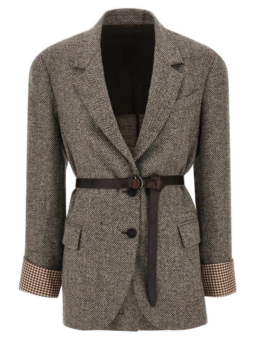 Brunello Cucinelli Wool Blazer With Peak Lapel