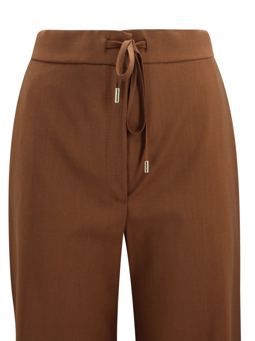 Max Mara Wide-Leg Cropped Pants With High Waist