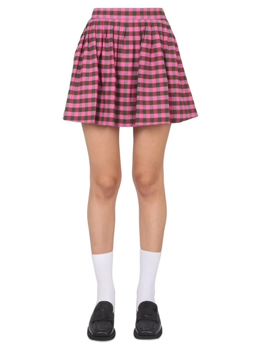 Kenzo High-Waisted Checkered Mini Skirt