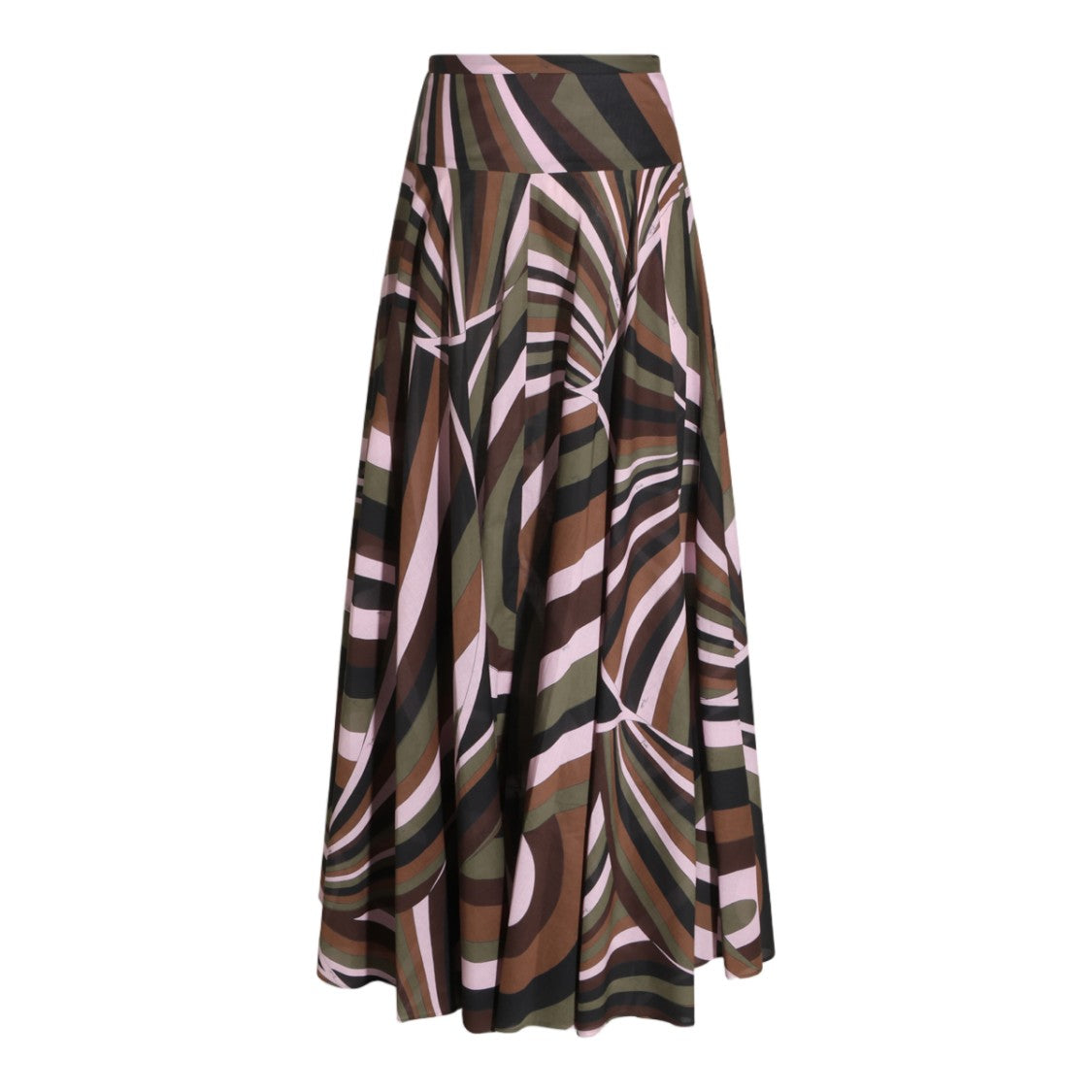 Emilio Pucci Flowing Flared Skirt With Abstract Swirl Design