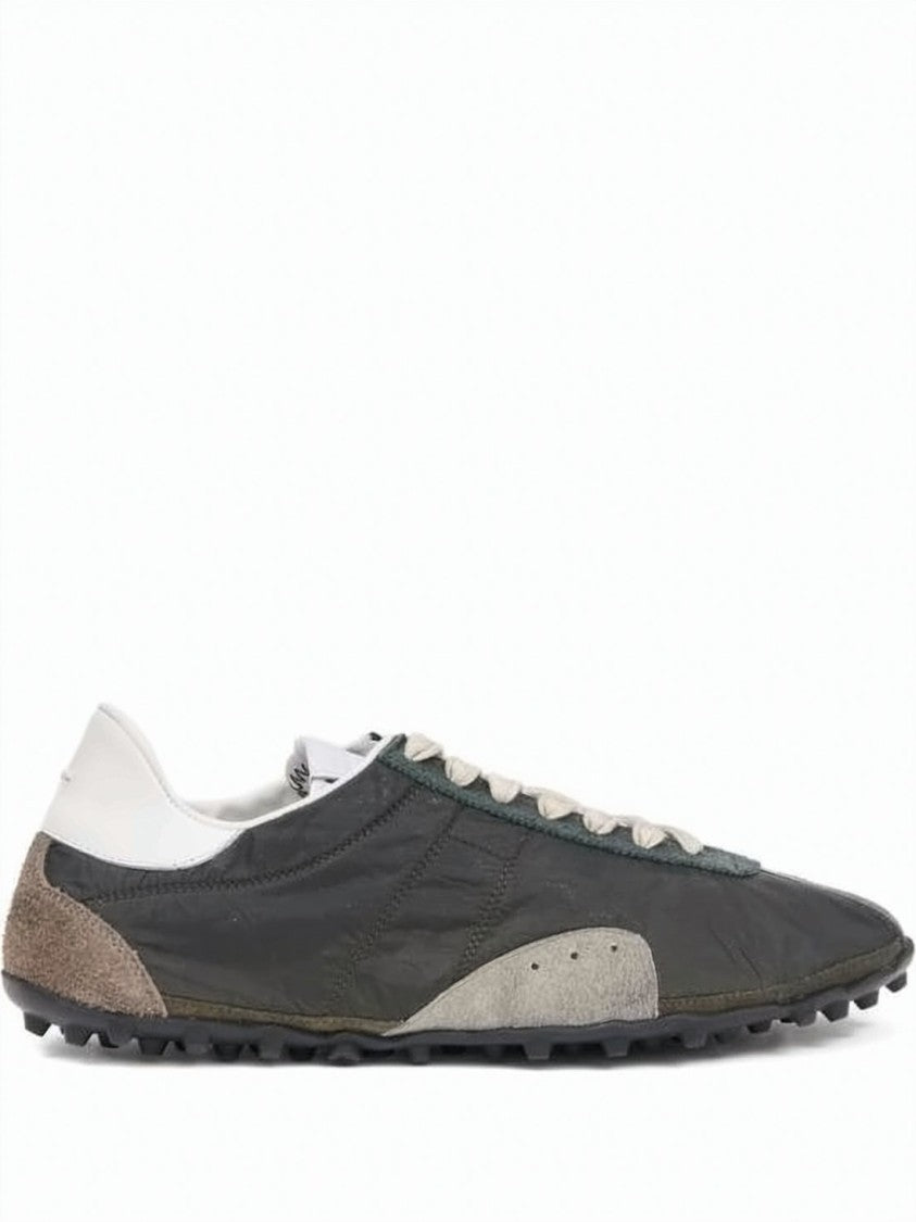 Maison Margiela Low-Profile Sneakers With Polyester And Suede Overlays