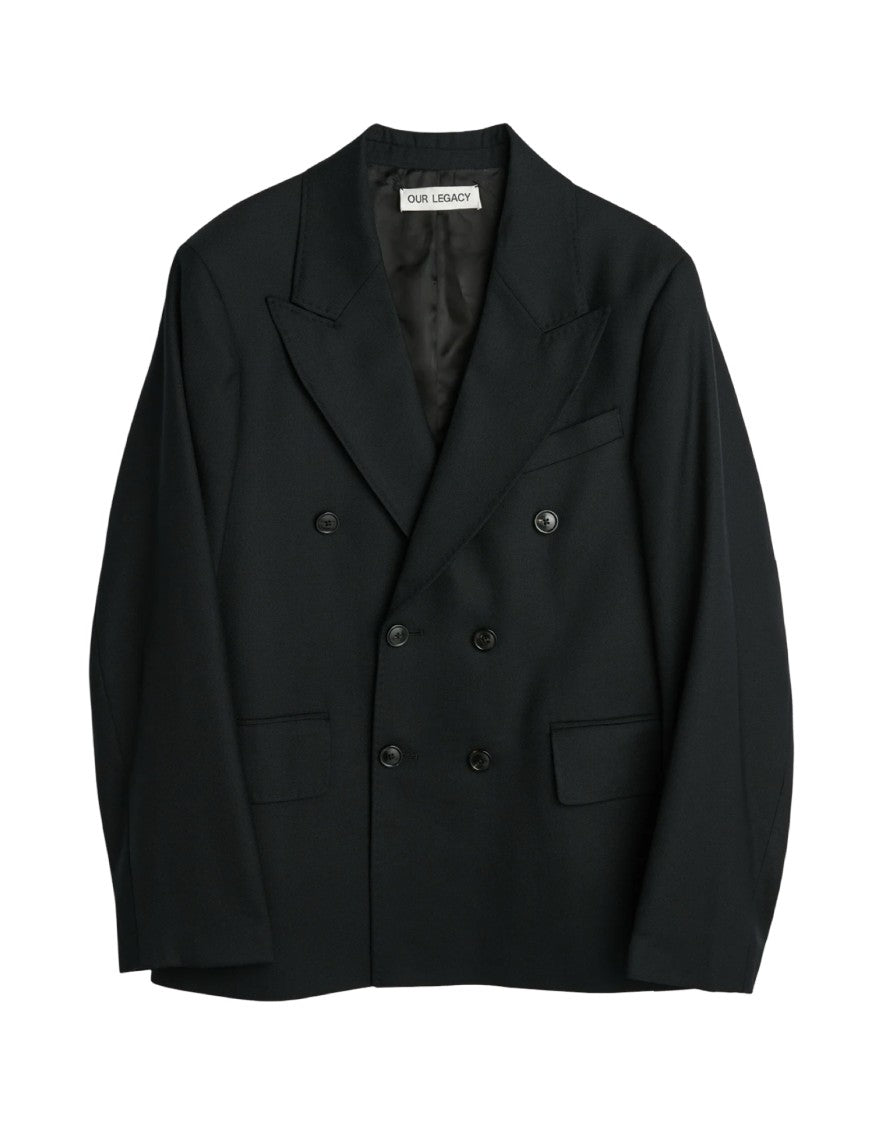 Our Legacy 2-Breasted Unstructured Wool Jacket Black
