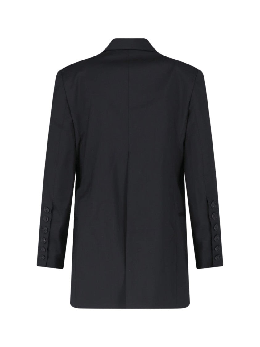 Eudon Choi Black Beatrice Double-Breasted Virgin Wool Blazer