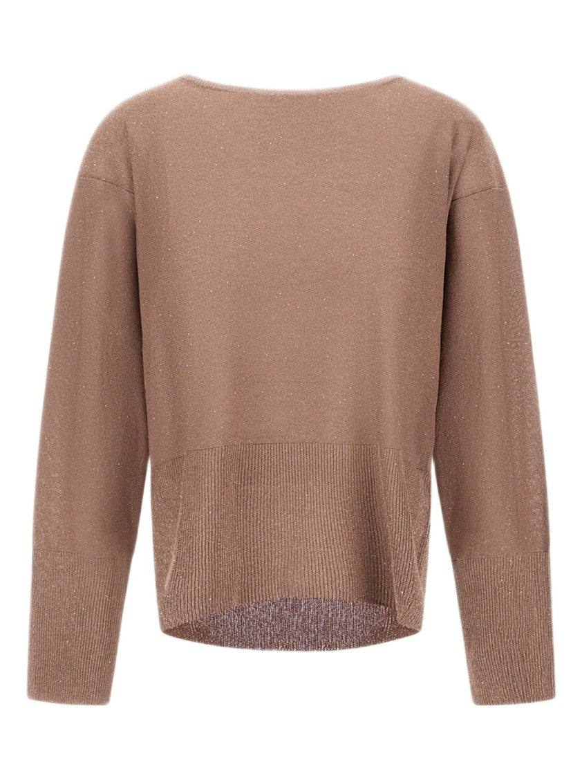 Herno Viscose Knit Sweater With All-Over Sequin Embroidery