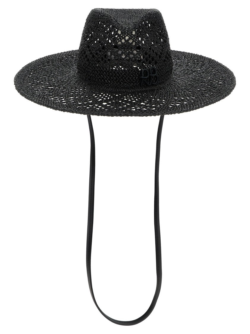 Ruslan Baginskiy Woven Raffia Fedora Hat