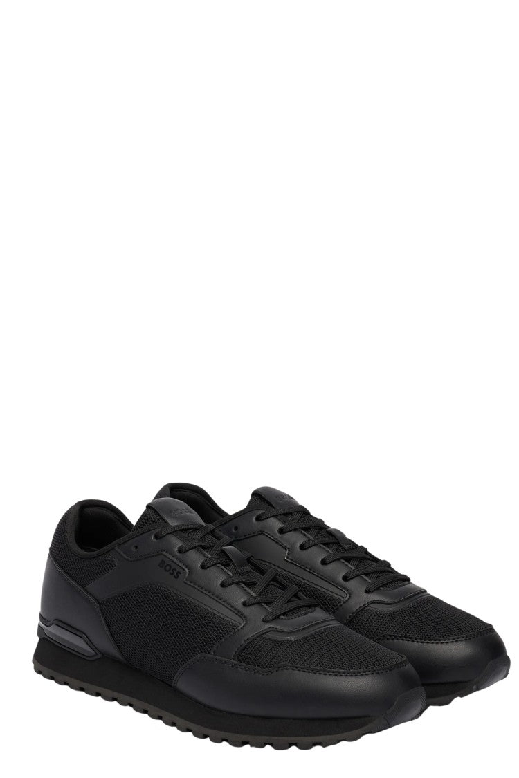 Boss Black Parkour L Runn Leather Mesh Polyester Sneakers