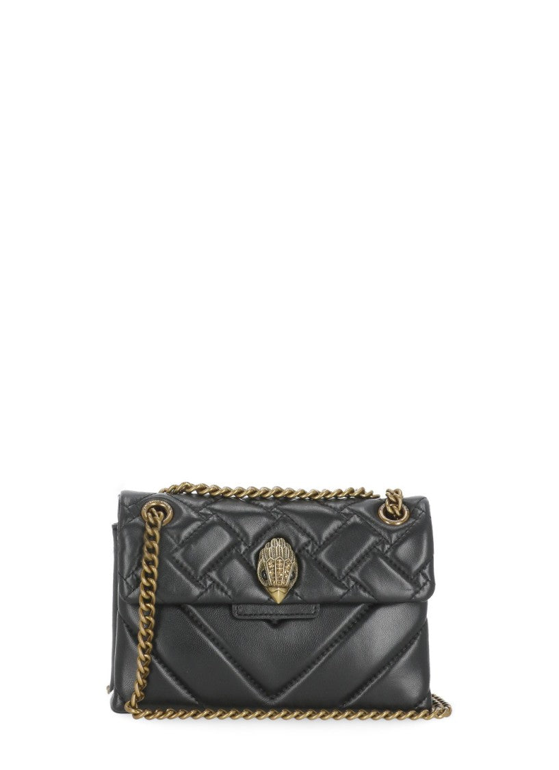 Kurt Geiger Quilted Mini Kensington Bag With Rhinestone Clasp Detail