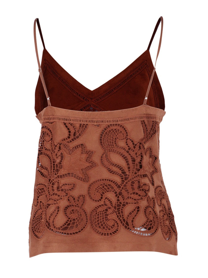 Ermanno Scervino Lace Cut Out Tank Top