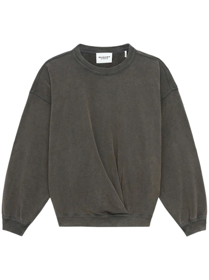 Isabel Marant Étoile Relaxed Fit Grey Cotton Knit Sweatshirt
