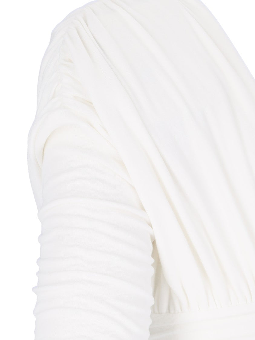 Interior Draped White Cotton Top