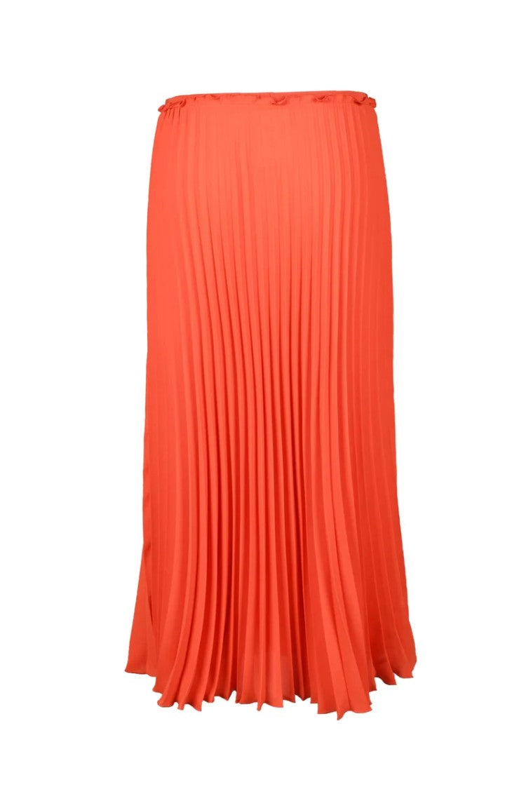 Red Valentino Pleated Skirt Polyester - Orange