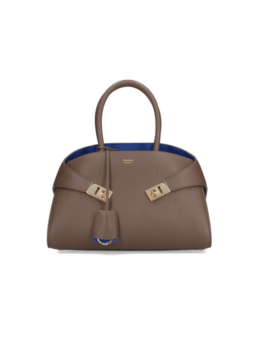 Ferragamo "Hug" Medium Handbag Taupe