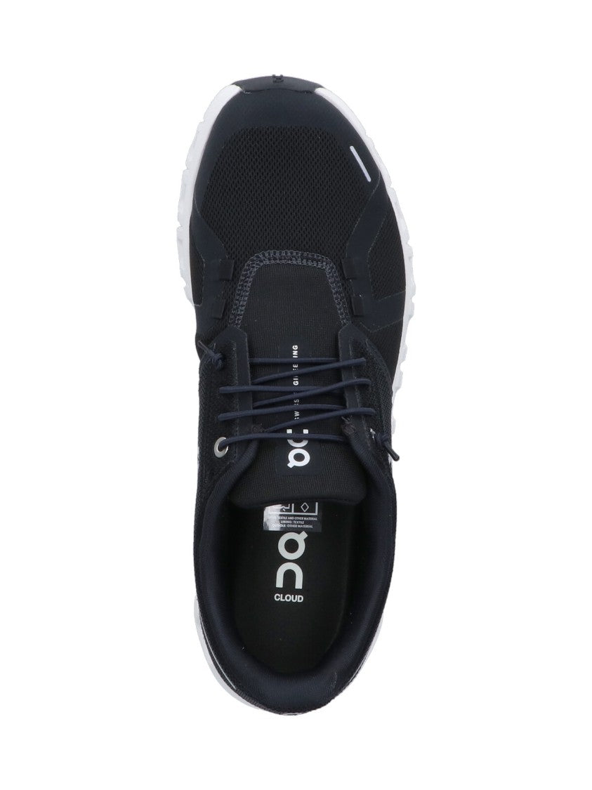 On Black Mesh Sneakers With Textured Rubber Sole