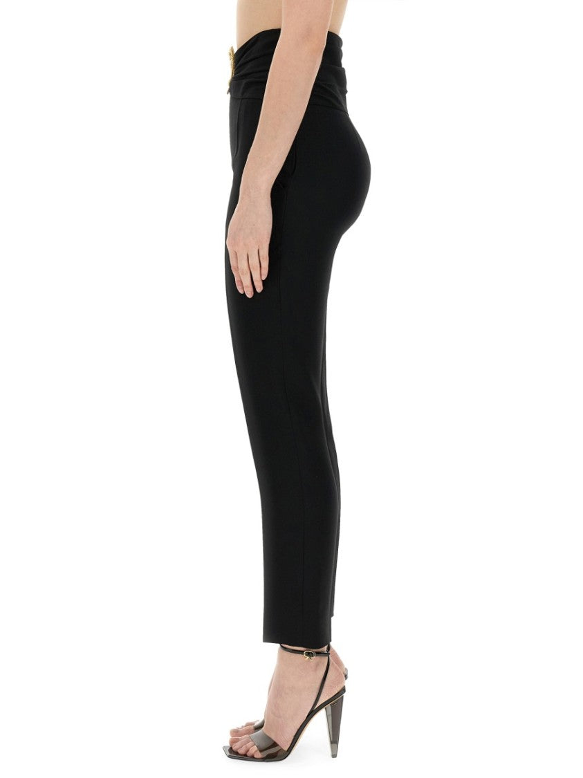 Moschino Slim-Fit Pants With Heart-Shaped Waist Detail