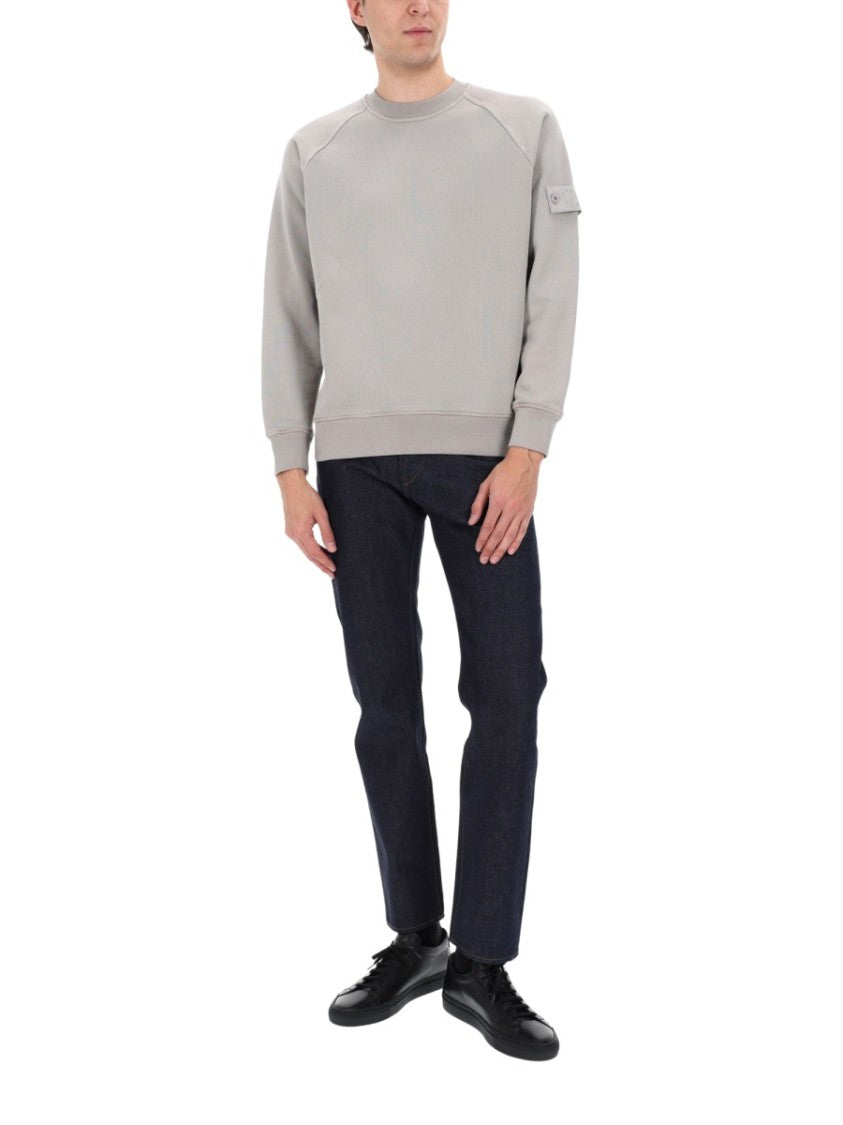 Stone Island Straight-Leg Indigo Contrast Stitching Jeans