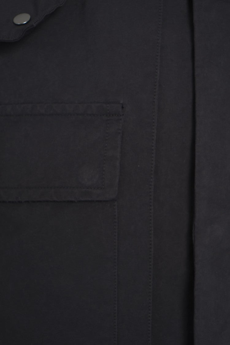 Add Long Black Parka With Detachable Hood