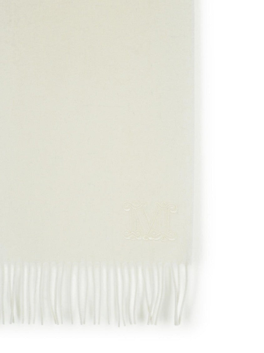 Max Mara Wsdalia' Optical White Cashmere Scarf