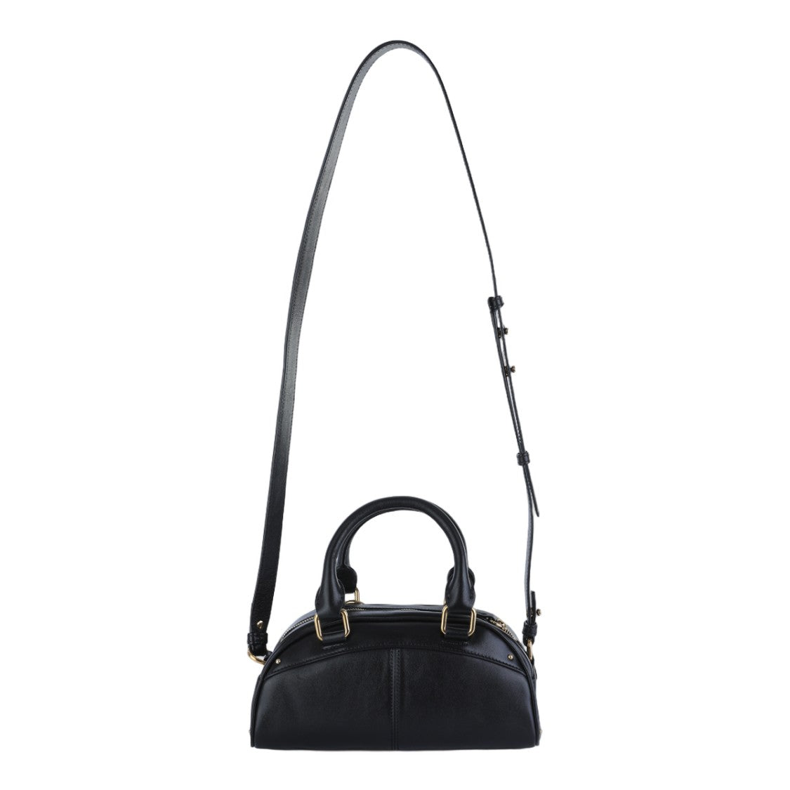 Chloé Structured Black Handbag With Gold-Tone Hardware
