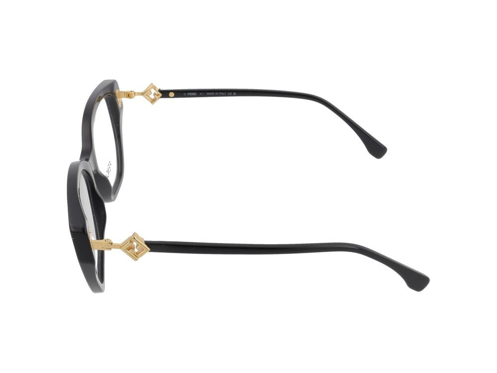 Maison Fendi Fe50100i Glossy Rectangular Frame Glasses