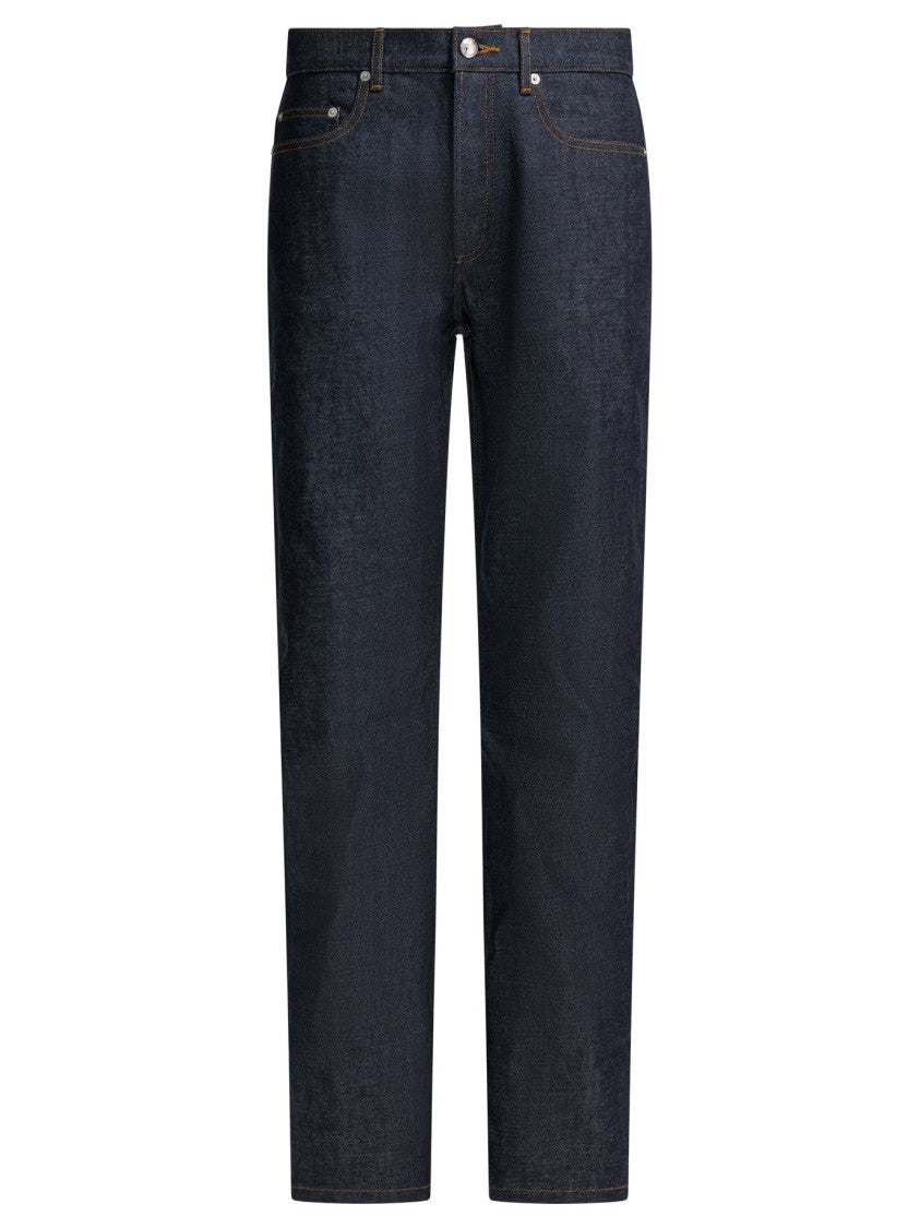 A.P.C. Mid-Rise Straight Wide Cut Jeans