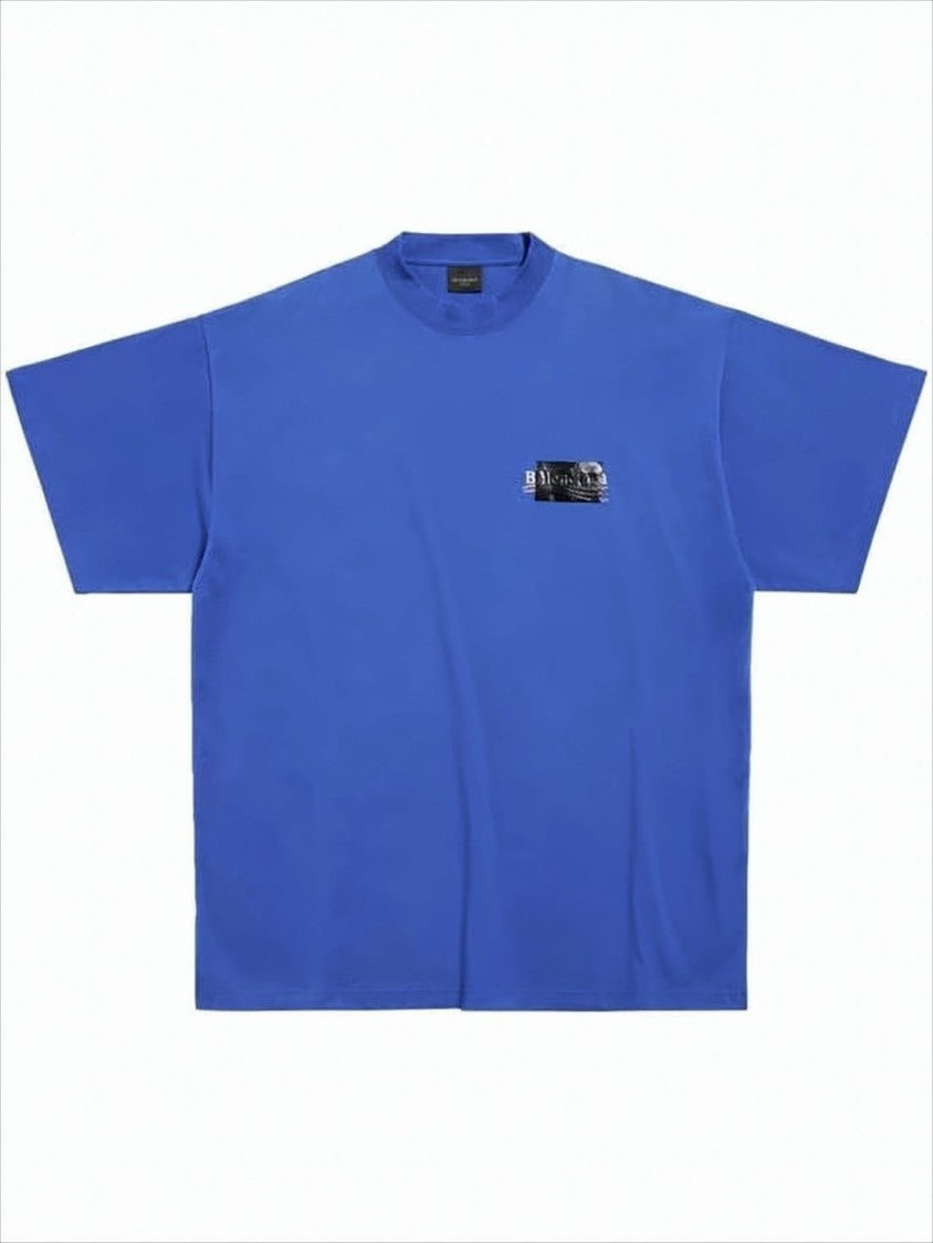 Balenciaga Blue Loose-Fit Balenciaga T-Shirt
