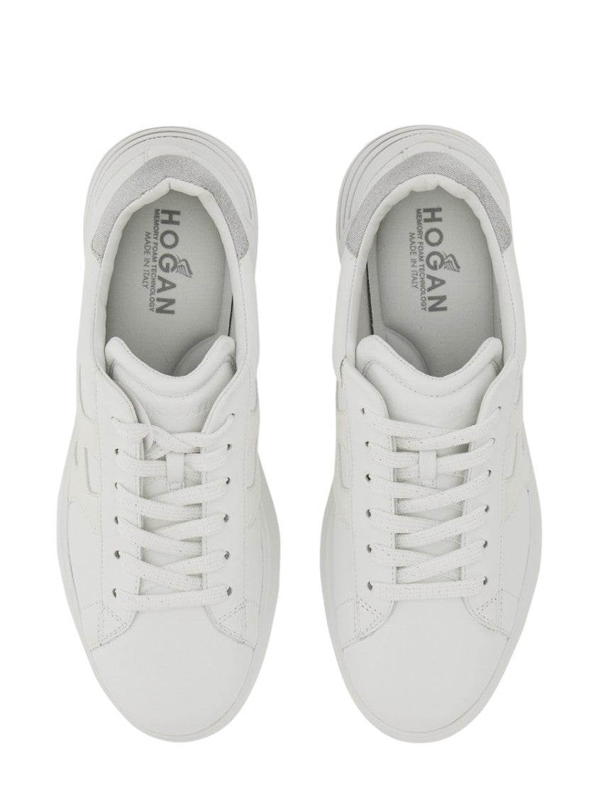 Hogan Rebel Low-Top Textured Mutton Leather Sneakers