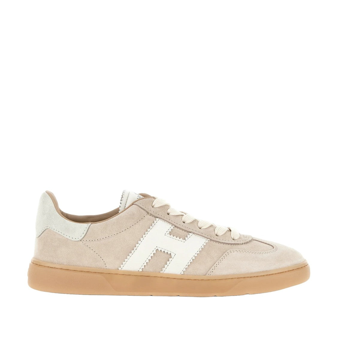 Hogan Beige Cool H Sneakers With Calfskin