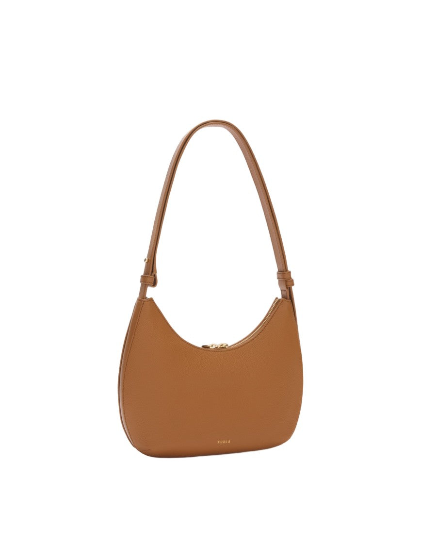 Furla Goccia S Leather Shoulder Bag, Brandy Color