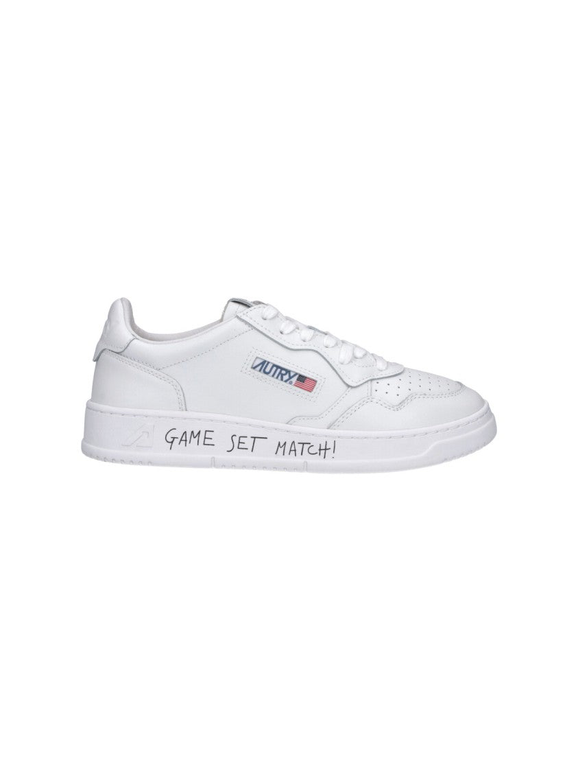 Autry White Medalist Calf Leather Sneakers