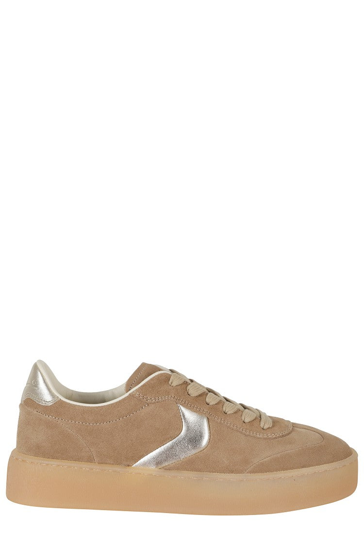 Voile Blanche Mind 02 Metallic Goat Skin Suede Low-Top Sneakers