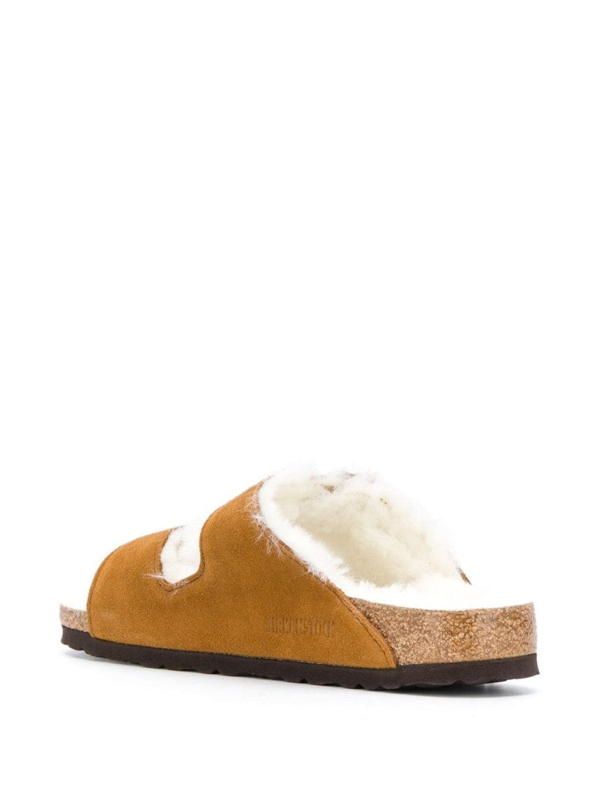 Birkenstock Arizona Shearling-Lined Suede Sandals