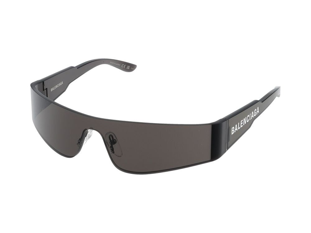 Balenciaga Grey Wraparound Shield Sunglasses