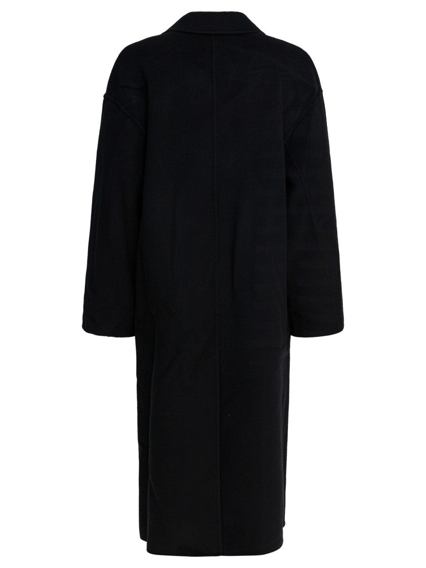 Loulou De Saison Borneo Long Coat With Double-Breasted Front