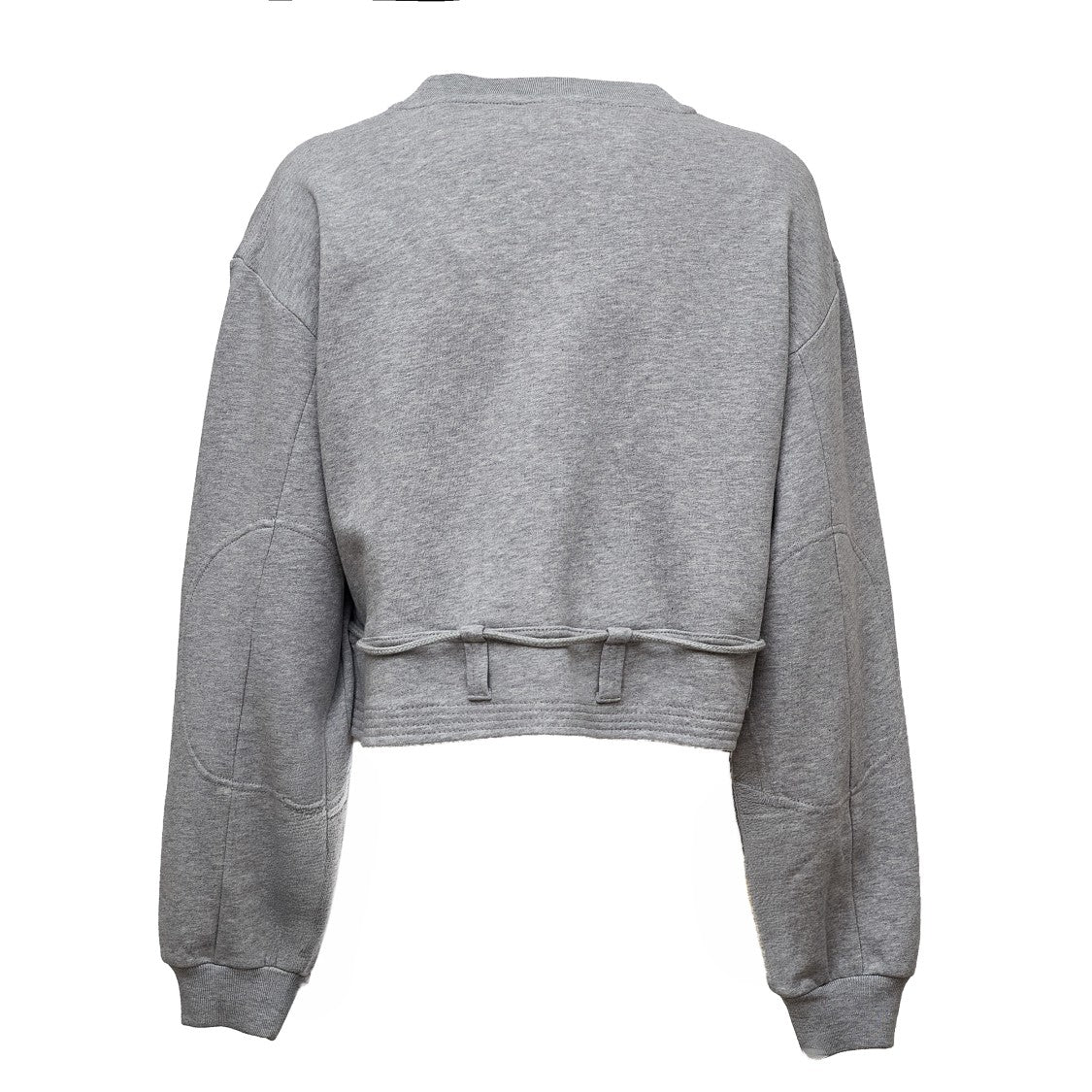 Dries Van Noten Boxy Cropped Cotton Jersey Sweater With Drawstring Belt