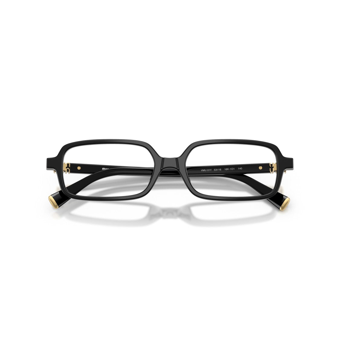 Miu Miu 0Mu 01Yv Rectangular Black Acetate Eyeglasses