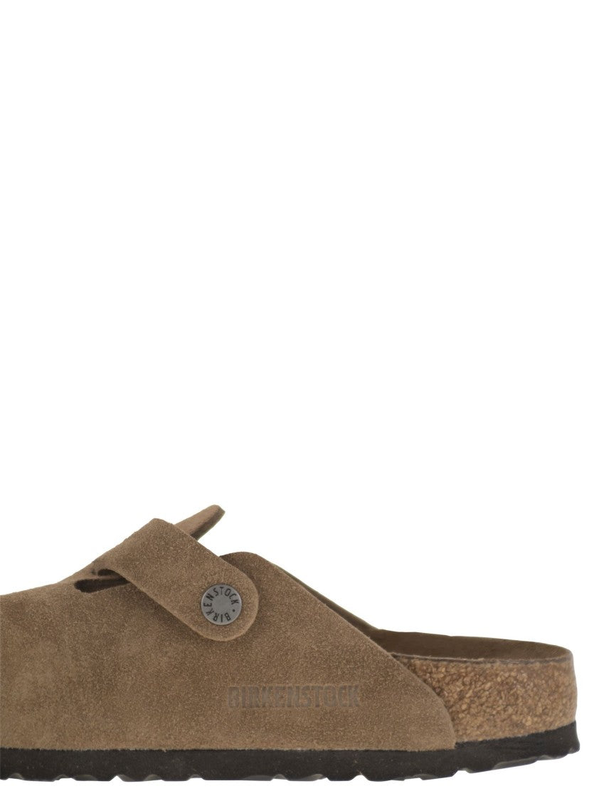 Birkenstock Classic Suede Sabot With Adjustable Buckle
