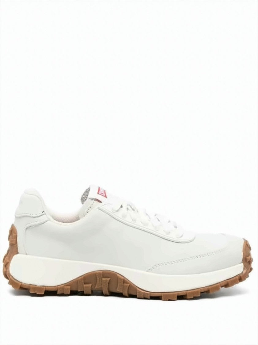 Camper White Nubuck And Textile Sneakers