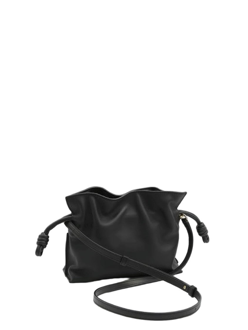 Loewe Gathered Silhouette Black Nappa Leather Crossbody Bag