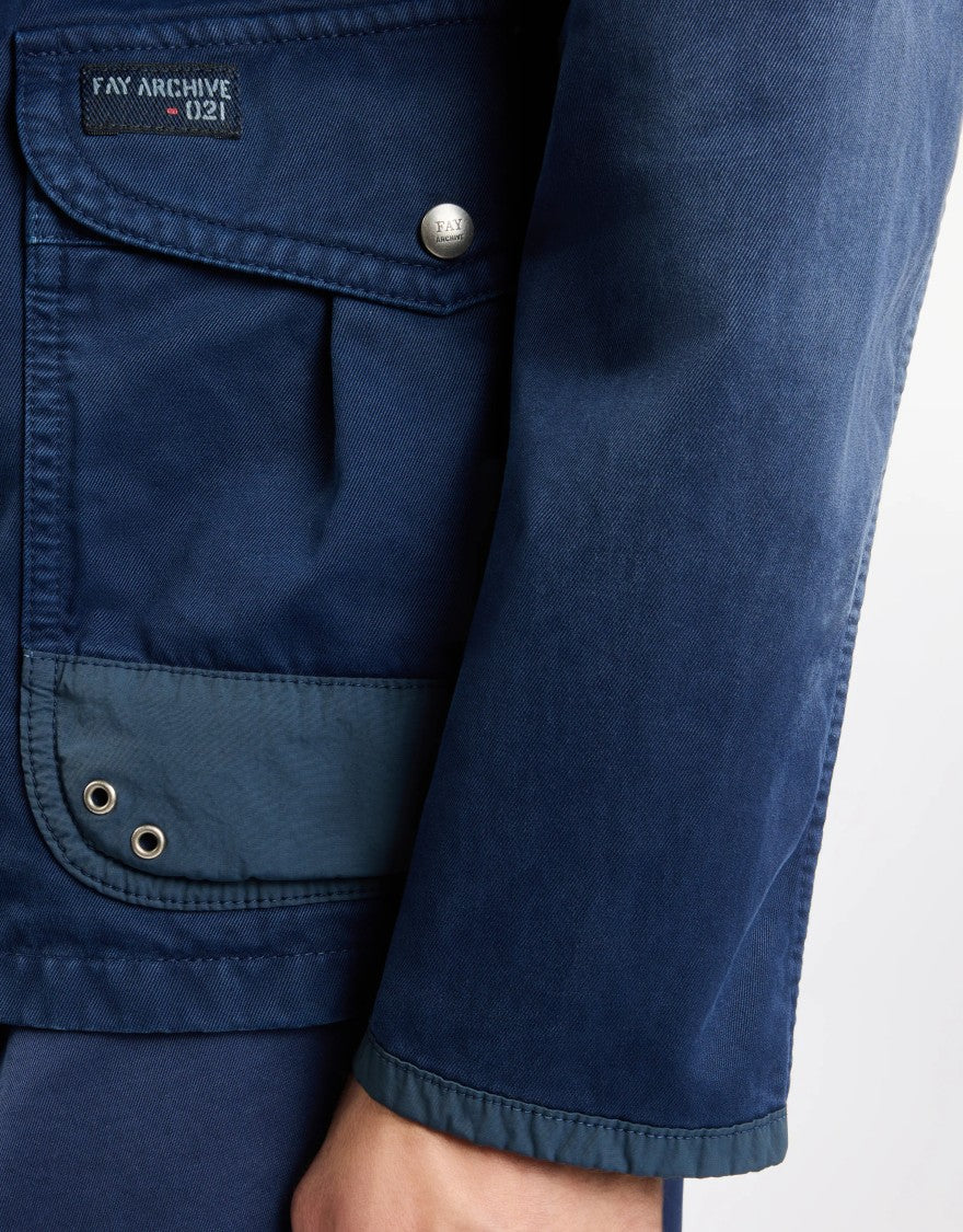 Fay Deep Navy Blue Casual Jacket