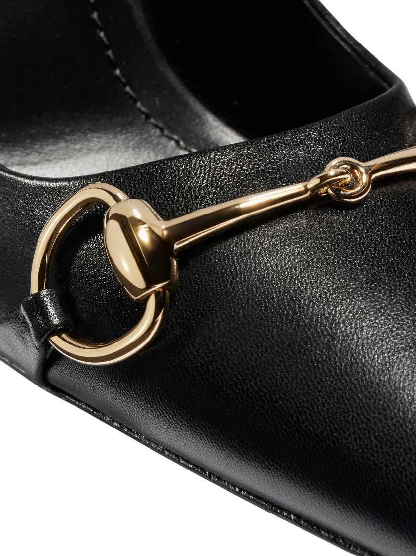 Gucci Black Nappa Leather Pump High Heels