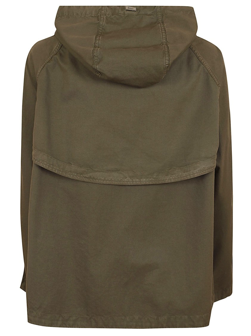 Herno Short Padded Jacket With Hood And Flap Pockets