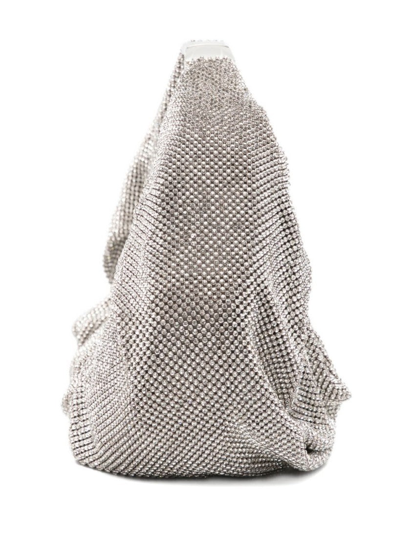 Benedetta Bruzziches Textured Metallic Mesh Shoulder Bag